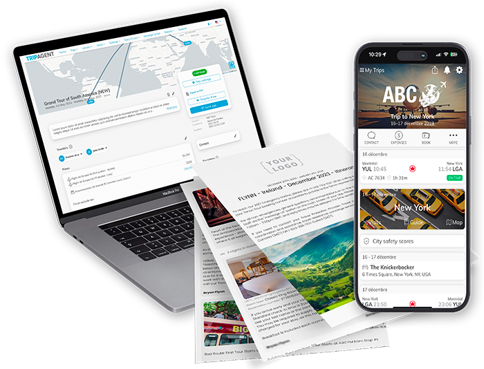 White-label mobile applications and itinerary management for travel agencies and tour operators