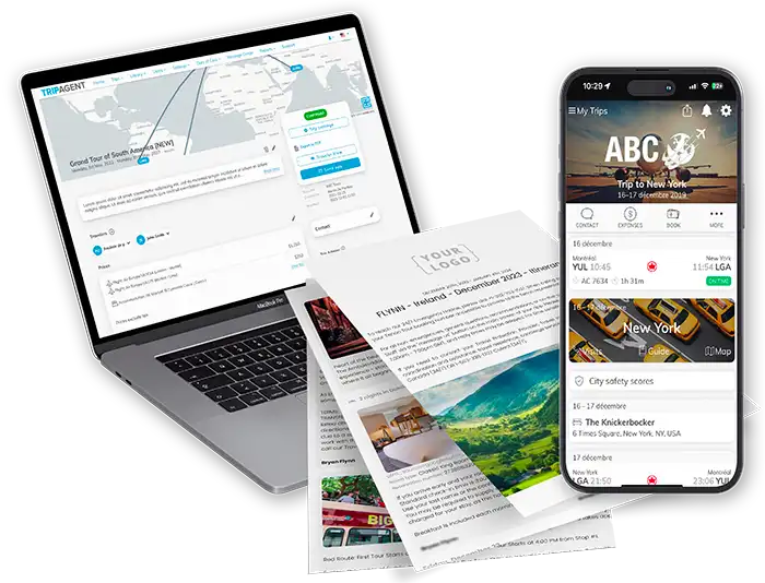 Mobile applications and itinerary management for agencies and tour operators