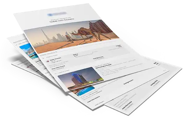 Travel Agency Software: itinerary PDF