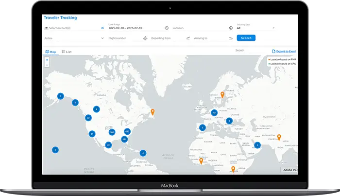 Herramienta de seguimiento de viajes para empresas