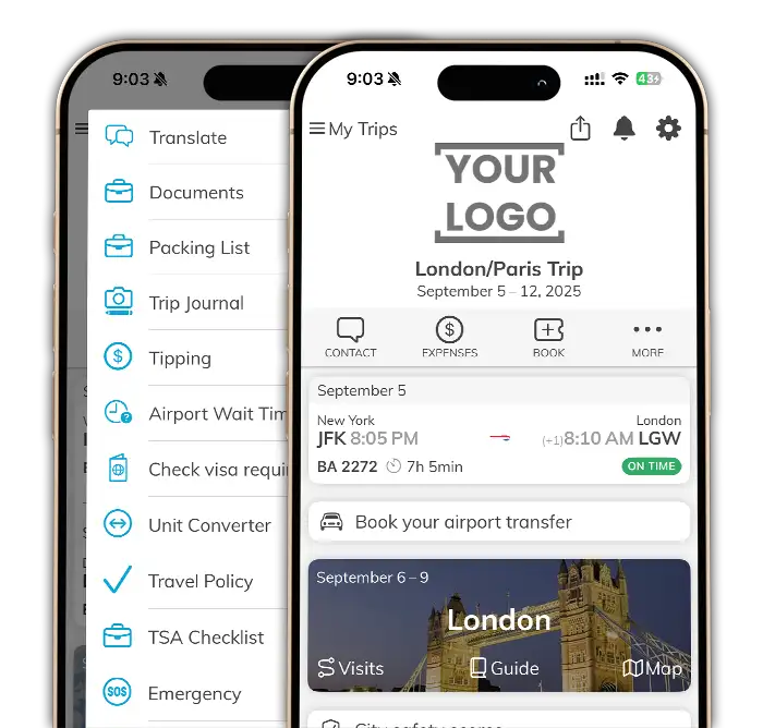 White-label mobile apps for business travel
