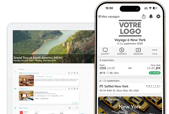 Applications mobiles et gestion d’itinéraires pour les agences et les voyagistes.