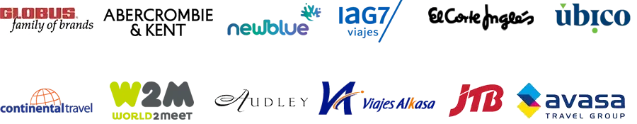 Logotipos de agencias de viajes, turoperadores y empresas de gestión de viajes que usan mTrip